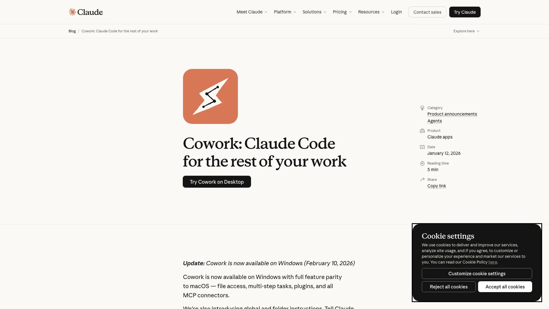 Claude Cowork screenshot