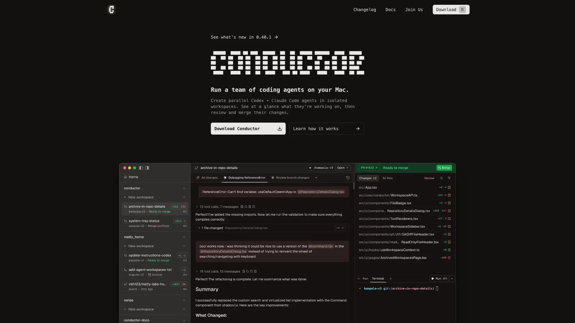 Conductor screenshot