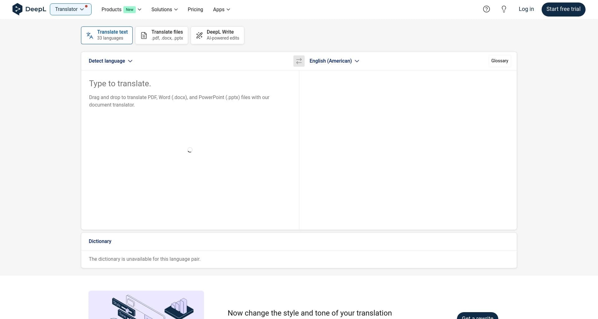 DeepL Translate screenshot