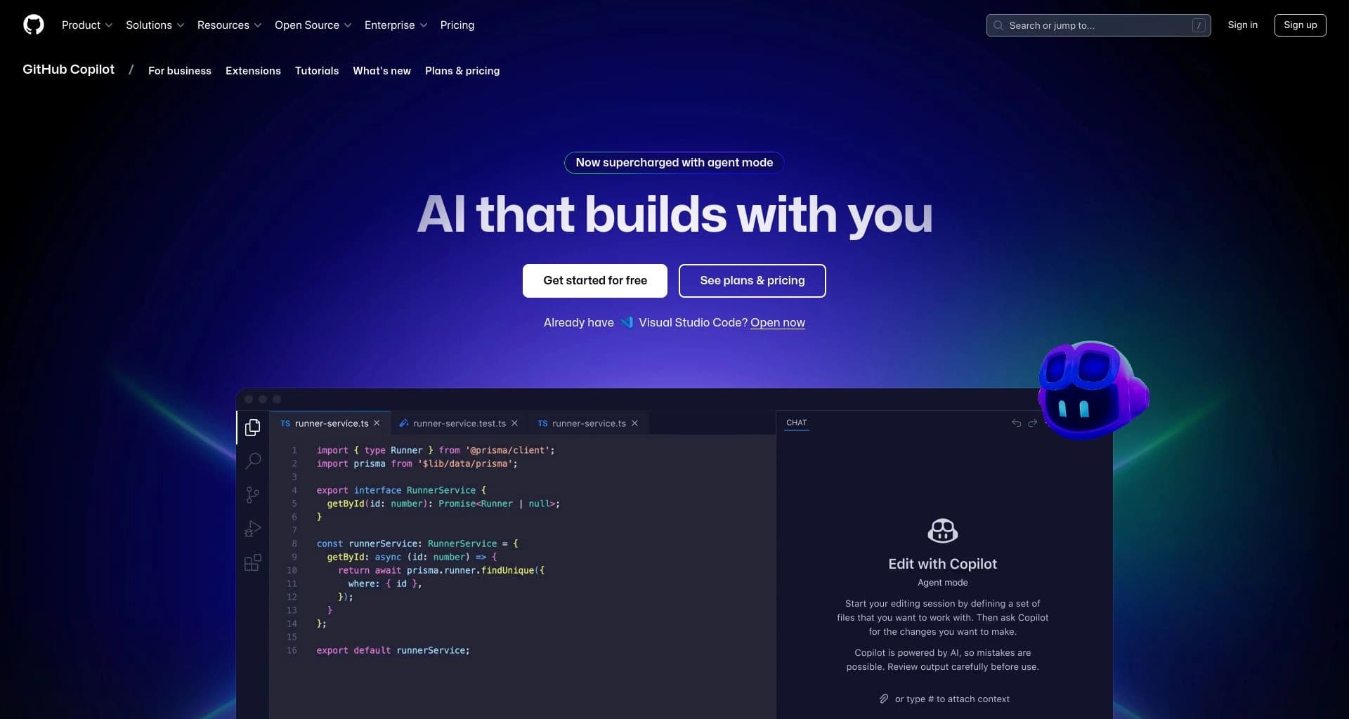 GitHub Copilot screenshot