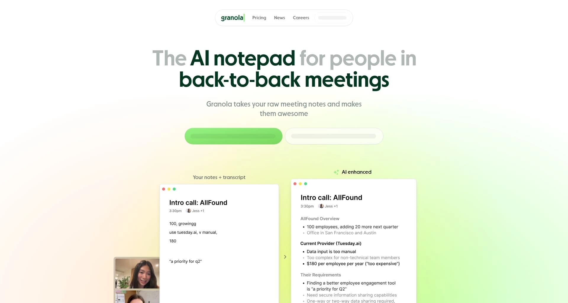 Granola screenshot