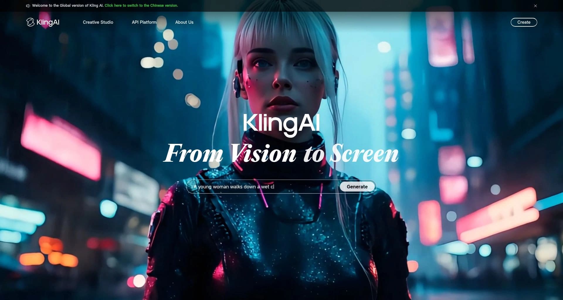 Kling AI screenshot