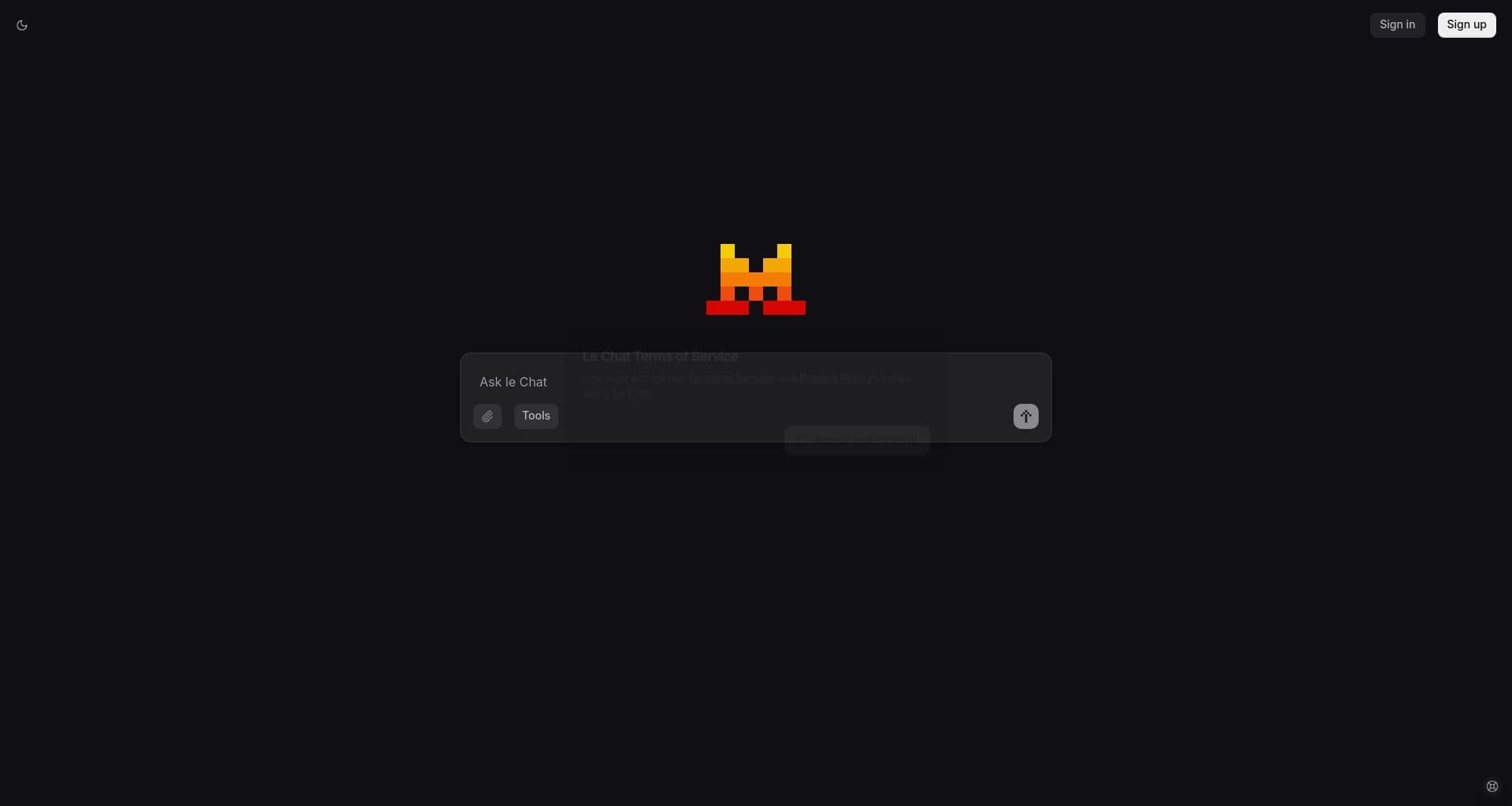 Mistral Le Chat screenshot