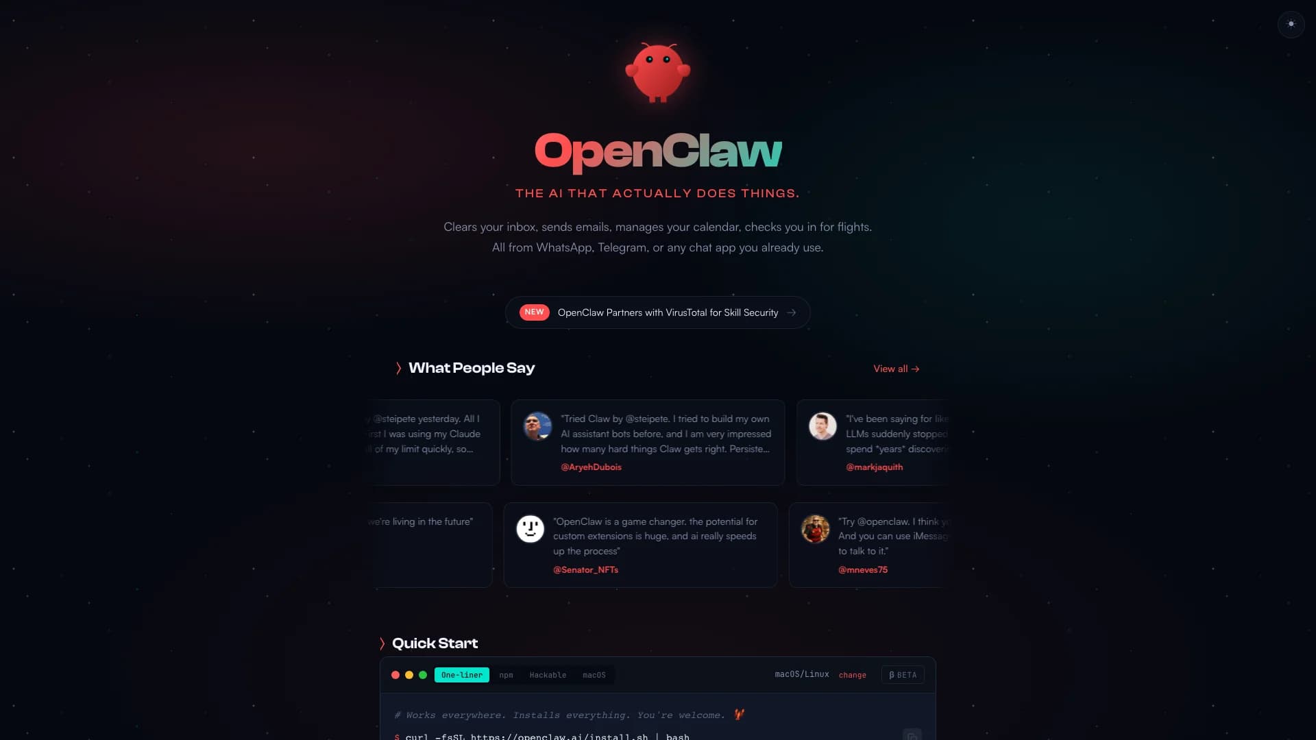 OpenClaw screenshot