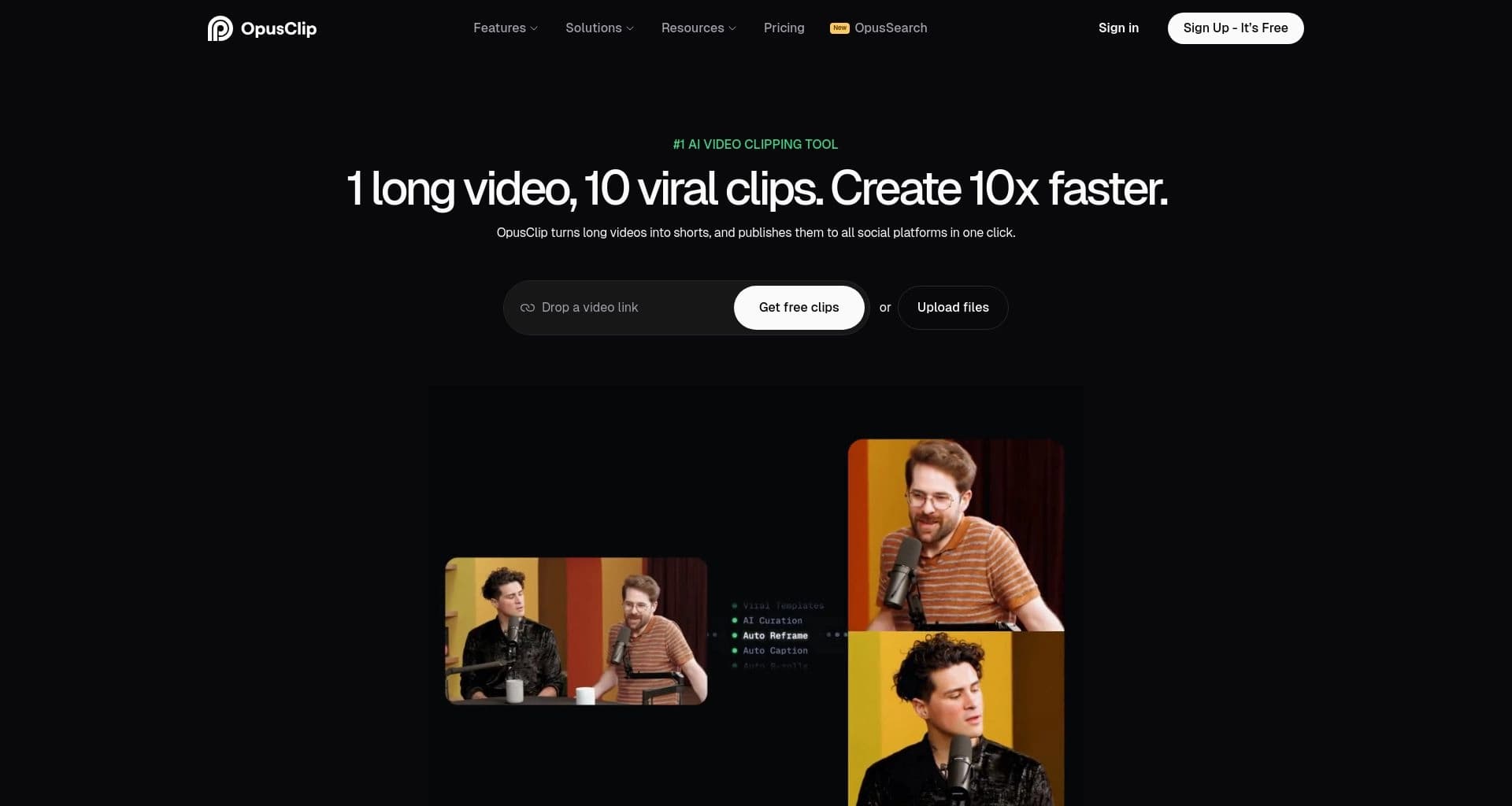 OpusClip screenshot