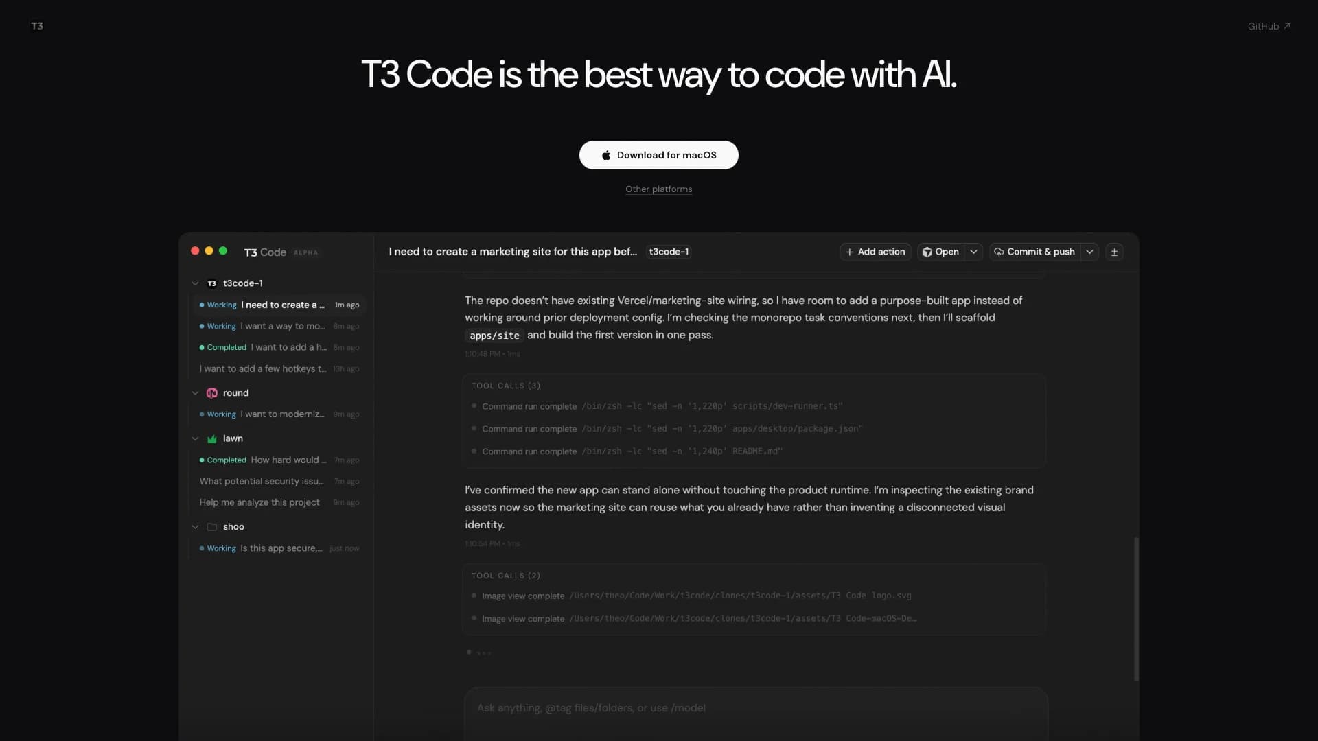 T3 Code screenshot