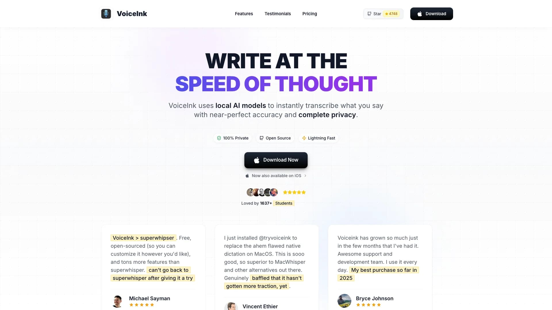 VoiceInk screenshot