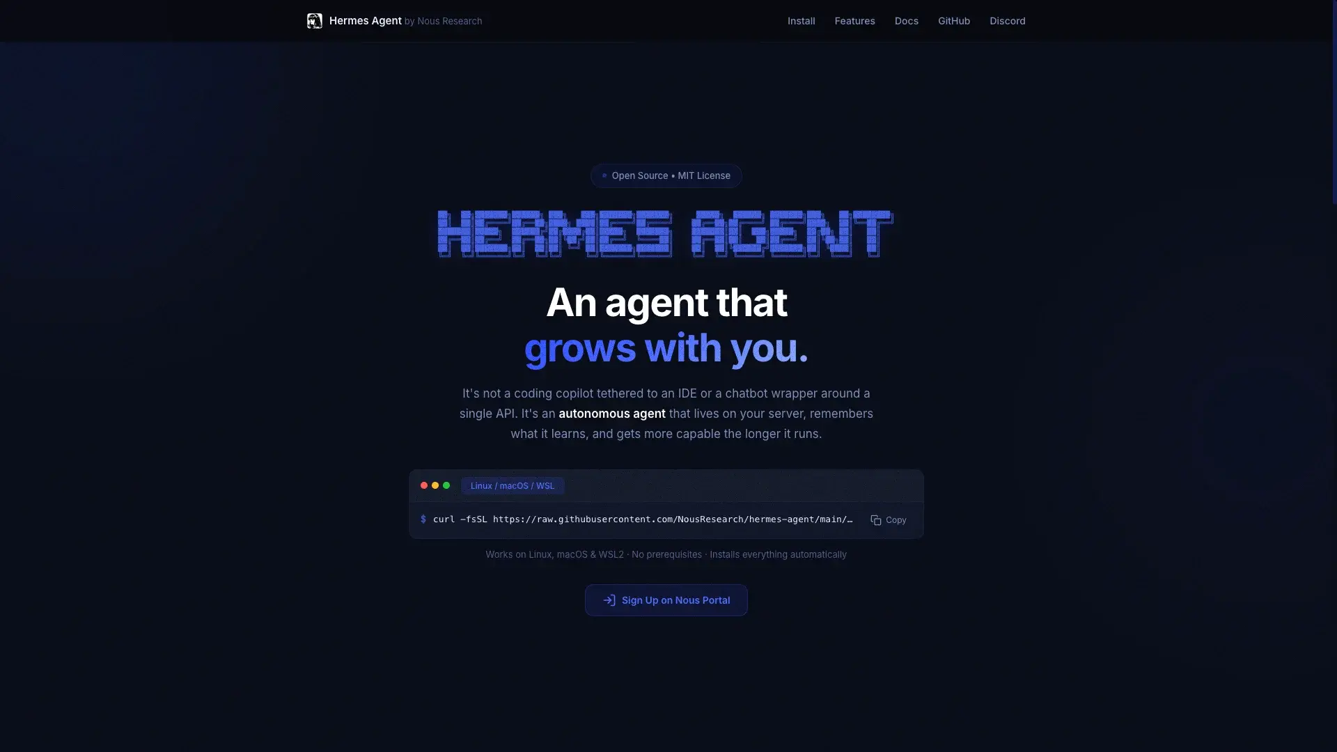 Hermes Agent screenshot