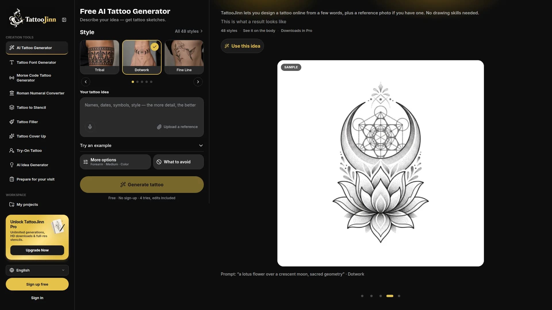 TattooJinn screenshot